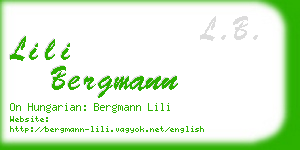 lili bergmann business card